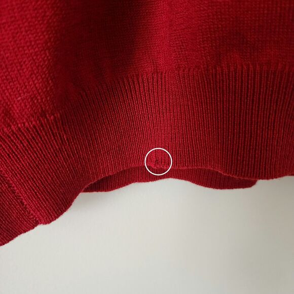 Brooks Brothers Stretch Mens Wool-Blend V-Neck Pullover Sweater Red Size M - Picture 7 of 8